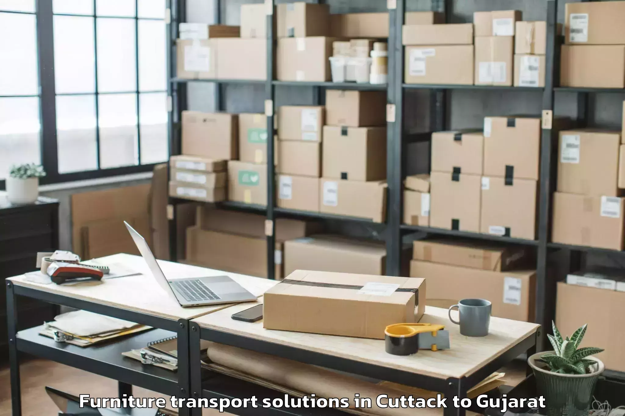 Comprehensive Cuttack to Chhota Udaipur Furniture Transport Solutions